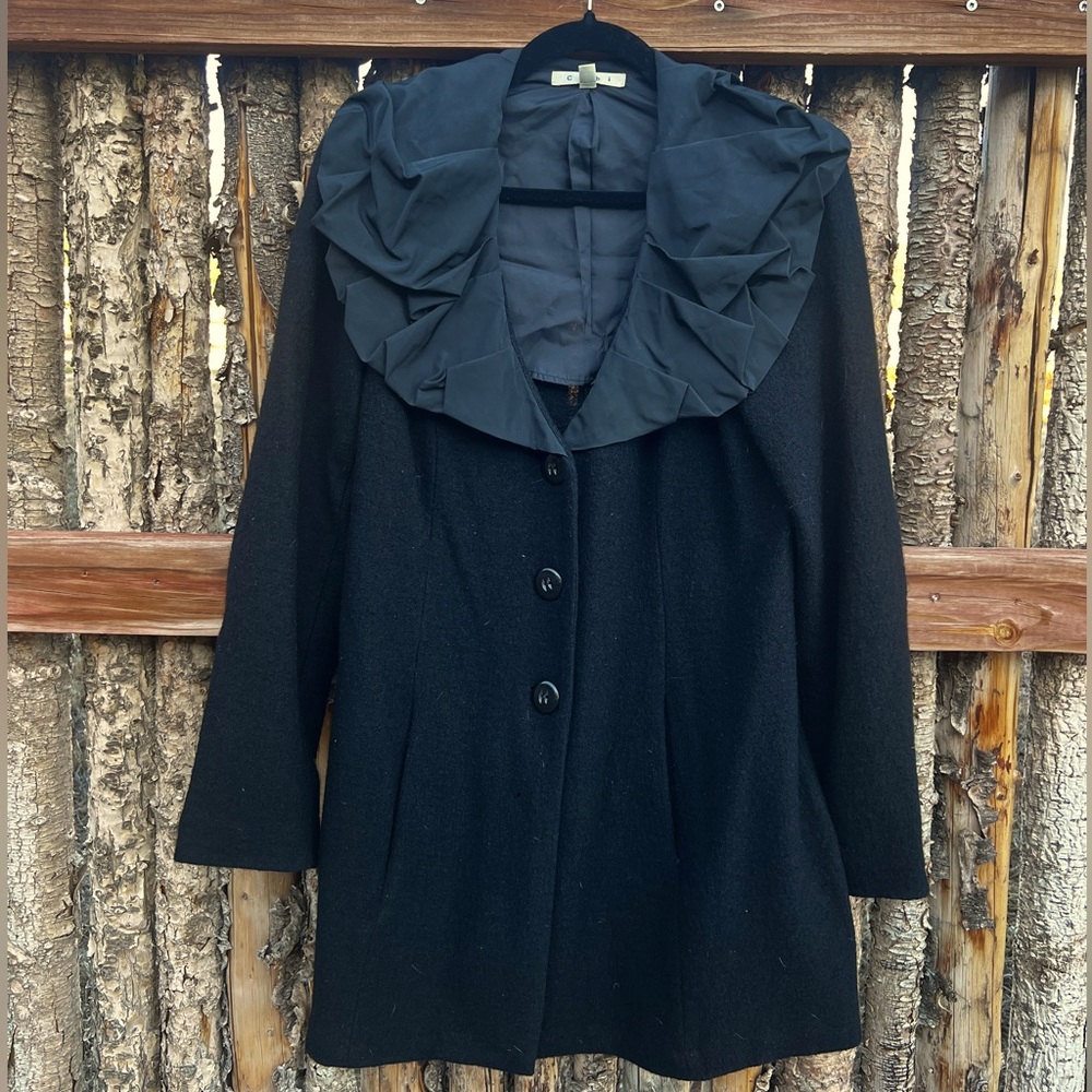 Subtle drama! Works as a sweater or a jacket. Great spring layer!